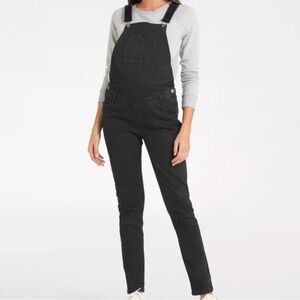 Seraphine Women's Black Denim Maternity Overalls - size 14